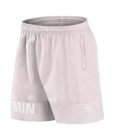 Fanatics Men's Cream Minnesota Vikings Elements Shorts In Neutral