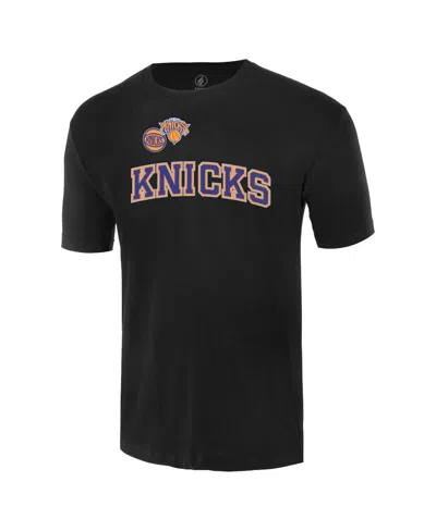 Fisll Men's And Women's Black New York Knicks Oversize Logo T-shirt In Black