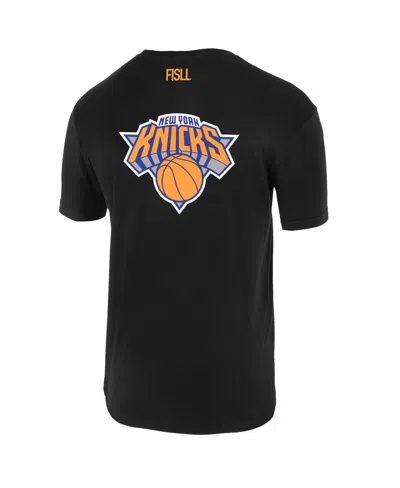Fisll Men's And Women's Black New York Knicks Oversize Logo T-shirt In Black