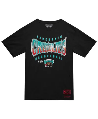 Mitchell & Ness Men's Black Vancouver Grizzlies Worldwide Collection Glow Up T-shirt In Black