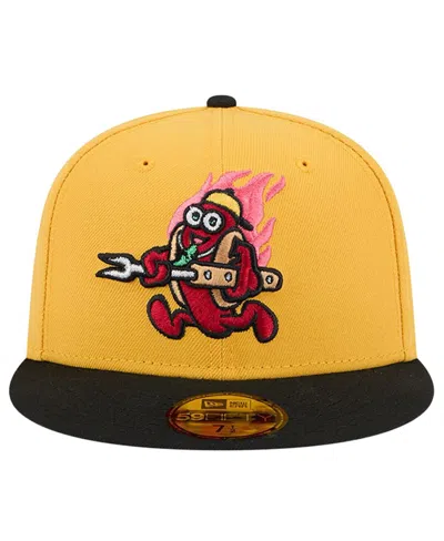 New Era Men's Yellow Akron Rubberducks Copa De La Diversion 59fifty Fitted Hat