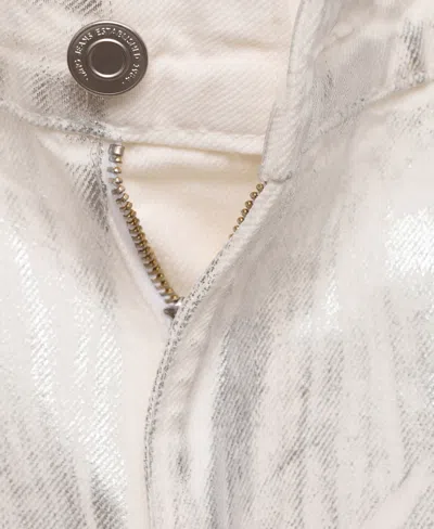 Mango High Waist Barrel Jeans In White