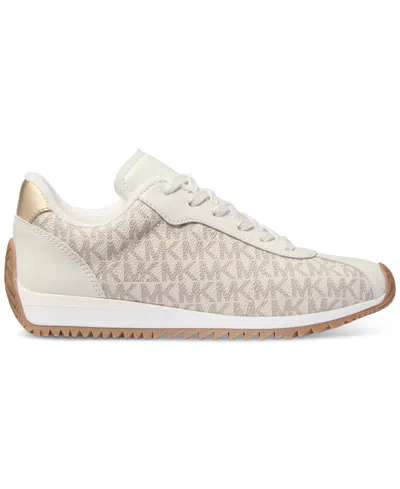 Michael Kors Rhodes Signature Logo Trainer In Neutral