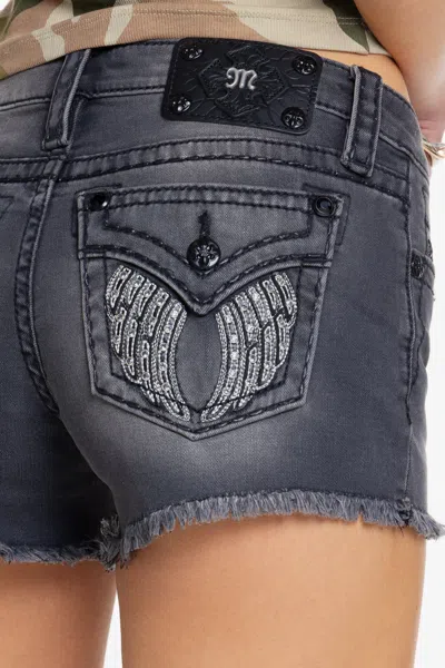 Miss Me Shadow Wing Shorts - 32 / 3.5" / Grey