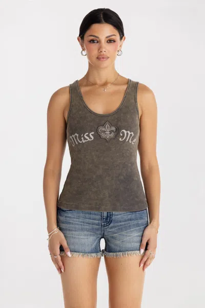 Miss Me Harley Tank - L / Ash Grey In Gray