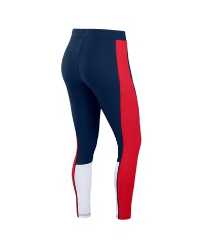 Wear By Erin Andrews Navy/red New England Patriots Color-block Leggings In Blue