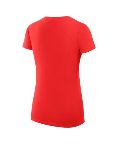 G-iii 4her By Carl Banks Women'sâ Red Florida Panthers Team Logo Graphic V-neck Fitted T-shirt In Red