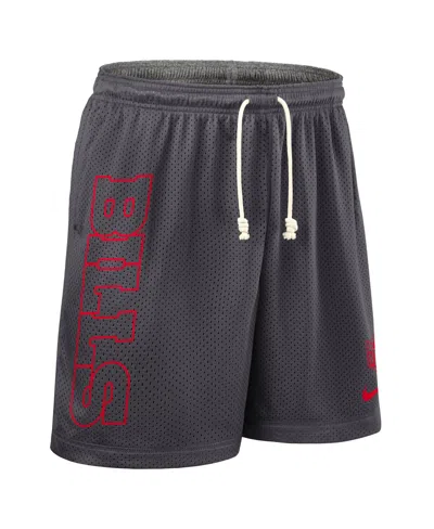 Nike Men's Gray Buffalo Bills Sideline Reversible Performance Shorts In Multi