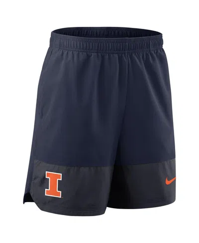 Nike Men's Navy Illinois Fighting Illini 2025 Sideline Performance Shorts In Blue
