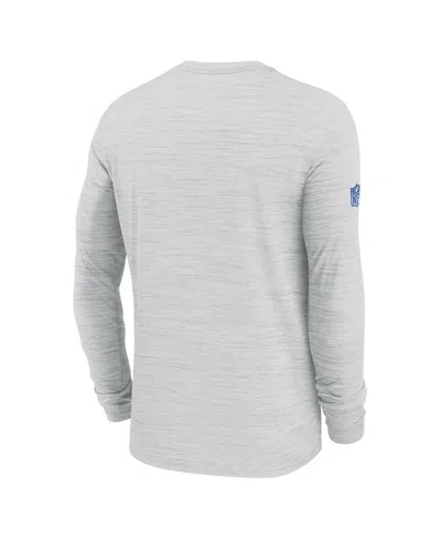 Nike Men's Ash Detroit Lions Sideline Velocity Performance Long Sleeve T-shirt In Gray