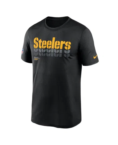 Nike Black Pittsburgh Steelers Sideline Legend Performance T-shirt In Black