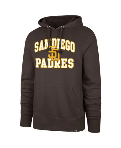 47 Brand Men's Brown San Diego Padres Velocity Headline Pullover Hoodie Sweatshirt In Brown