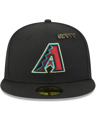 New Era Men's Black Arizona Diamondbacks 2025 59fifty Day 59fifty Fitted With Pins Hat