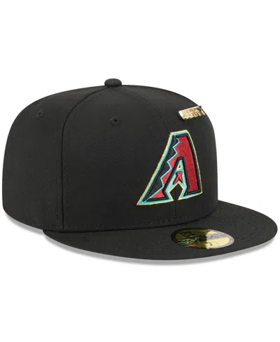New Era Men's Black Arizona Diamondbacks 2025 59fifty Day 59fifty Fitted With Pins Hat