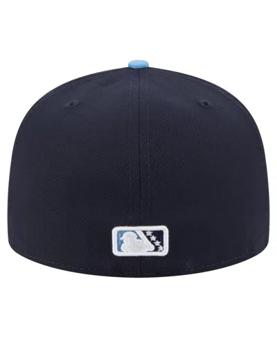 New Era Men's Navy/light Blue Hillsboro Hops Authentic Collection 59fifty Fitted Hat