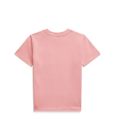 Polo Ralph Lauren Faded Peony/c3357 Brand-embroidery Crewneck Cotton-jersey T-shirt 6-12 Years In Pink