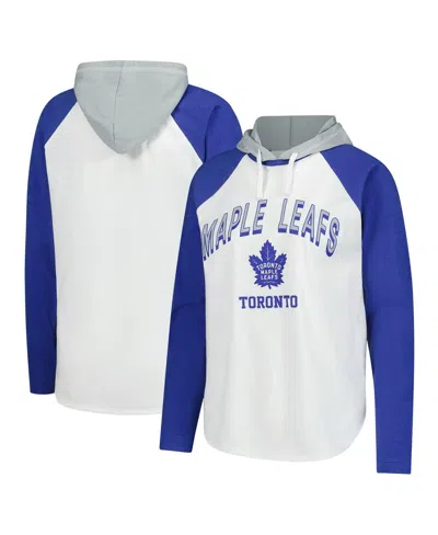 G-iii 4her By Carl Banks Women'sâ White Toronto Maple Leaf's Vip Raglan Long Sleeve Hoodie T-shirt In White