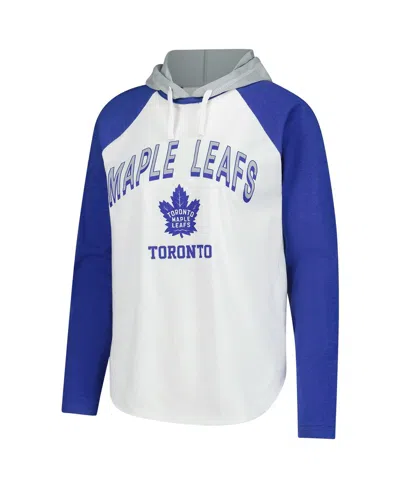 G-iii 4her By Carl Banks Women'sâ White Toronto Maple Leaf's Vip Raglan Long Sleeve Hoodie T-shirt In White