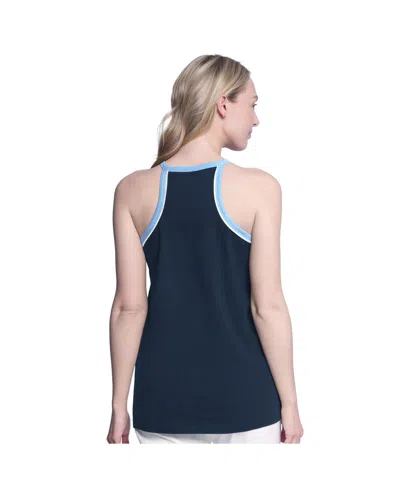 G-iii 4her By Carl Banks Women'sâ Navy Tampa Bay Rays Curveball Racerback Tank Top In Blue
