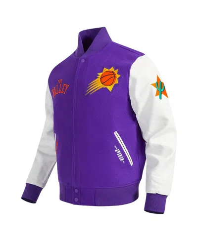Pro Standard Men'sâ Purple Phoenix Suns 2024/25 City Edition Wool Varsity Full-zip Jacket In Multi
