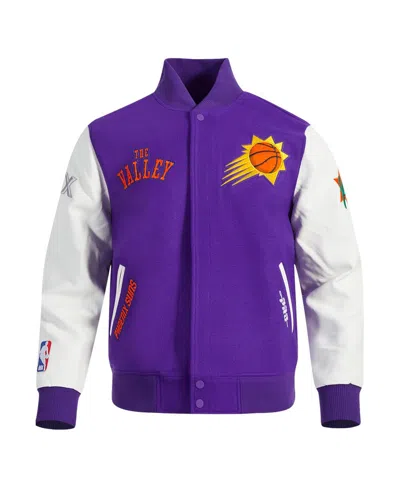 Pro Standard Men'sâ Purple Phoenix Suns 2024/25 City Edition Wool Varsity Full-zip Jacket In Multi