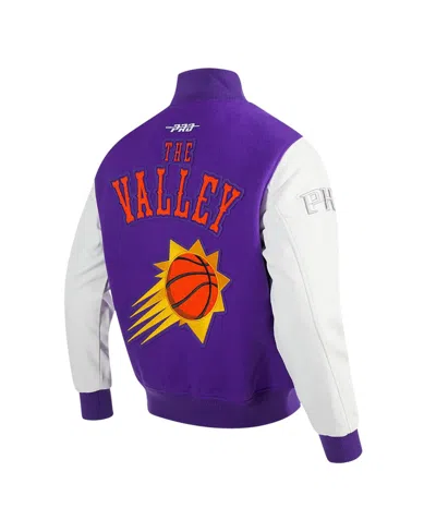 Pro Standard Men'sâ Purple Phoenix Suns 2024/25 City Edition Wool Varsity Full-zip Jacket In Multi
