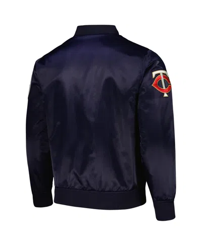Pro Standard Men's Navy Minnesota Twins Wordmark Satin Full-snap Jacket In Blue