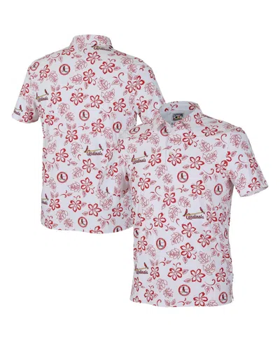 Reyn Spooner Men's White St. Louis Cardinals Cooperstown Collection Performance Polo Shirt In White