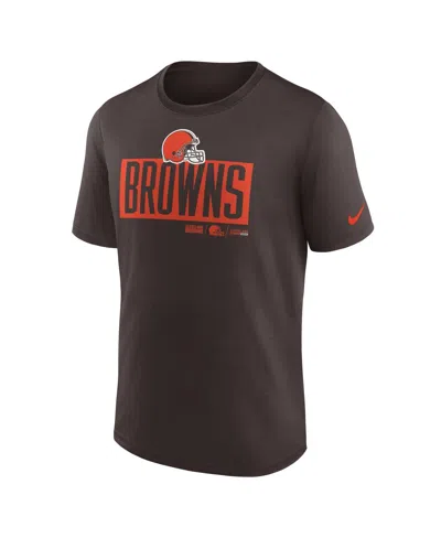Nike Men's Brown Cleveland Browns Exceed Performance T-shirt In Black