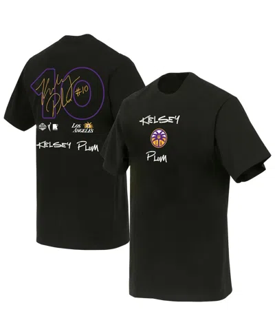 Round21 Men's And Women's Black Kelsey Plum Los Angeles Sparks Boxy Signature Name Number T-shirt