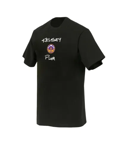Round21 Men's And Women's Black Kelsey Plum Los Angeles Sparks Boxy Signature Name Number T-shirt