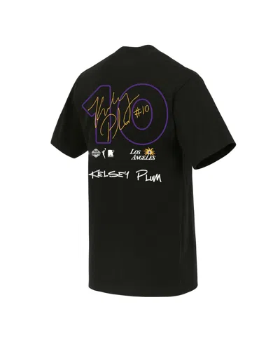 Round21 Men's And Women's Black Kelsey Plum Los Angeles Sparks Boxy Signature Name Number T-shirt