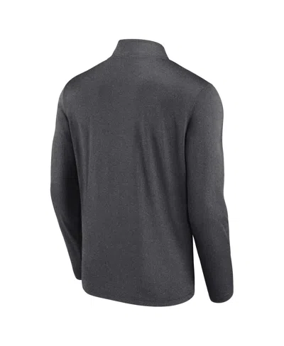 Logo Athletic Men's Heather Charcoal Carolina Hurricanes Head-to-head Raglan Quarter-zip Sweatshirt