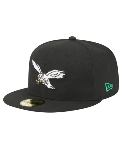 New Era Men's Black Philadelphia Eagles Super Bowl Lix Champions Historic Side Patch 59fifty Fitted Hat