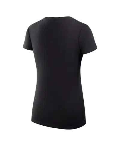 G-iii 4her By Carl Banks Women's Black Arizona Diamondbacks Heart V-neck Fitted T-shirt In Black