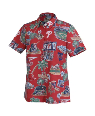 Reyn Spooner Red Philadelphia Phillies Scenic Button-up Top In Red