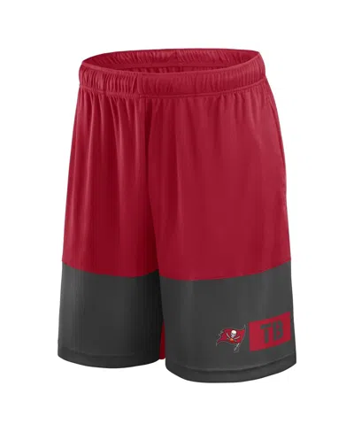 Fanatics Men's Red/pewter Tampa Bay Buccaneers Big Tall Best Of The Best Performance Shorts In Red