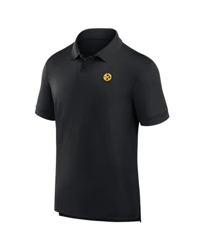 Fanatics Men's Black New York Jets Front Office Move Mono Polo Shirt In Black