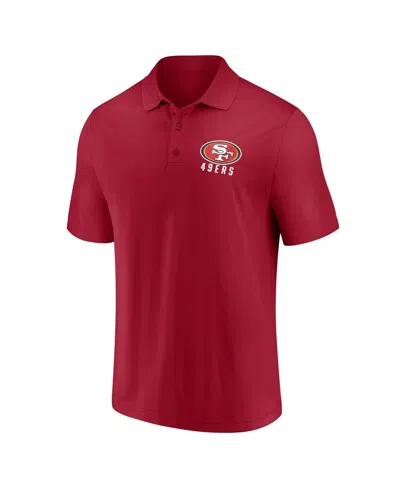 Fanatics Men's Scarlet San Francisco 49ers Lockup Polo Shirt In Red