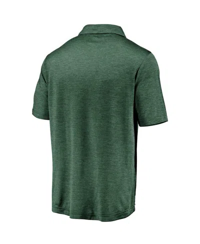 Fanatics Men's Green Miami Hurricanes Primary Logo Striated Polo Shirt