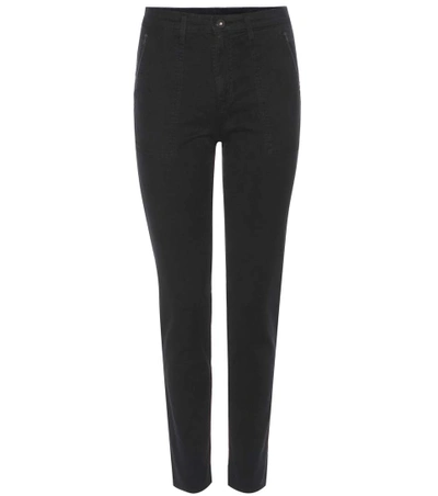 Ag The Kinsley Cropped Skinny Trousers In Black