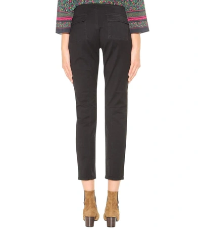 Shop Ag The Kinsley Cropped Skinny Trousers In Black