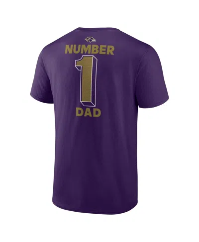 Fanatics Men's Purple Baltimore Ravens Big Tall Number One Dad T-shirt In Purple