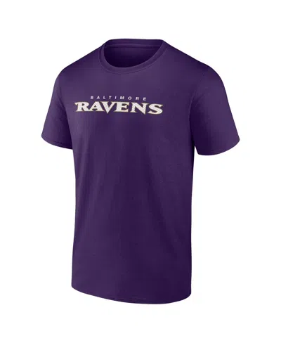 Fanatics Men's Purple Baltimore Ravens Big Tall Number One Dad T-shirt In Purple