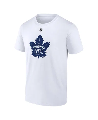 Fanatics Men's Auston Matthews White Toronto Maple Leaf's Authentic Stack Name Number T-shirt In White