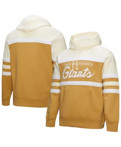 Mitchell & Ness Men's Tan/cream San Francisco Giants Head Coach Pullover Hoodie In Brown