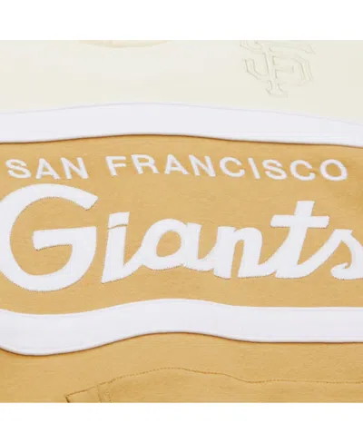 Mitchell & Ness Men's Tan/cream San Francisco Giants Head Coach Pullover Hoodie In Brown