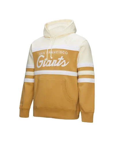 Mitchell & Ness Men's Tan/cream San Francisco Giants Head Coach Pullover Hoodie In Brown