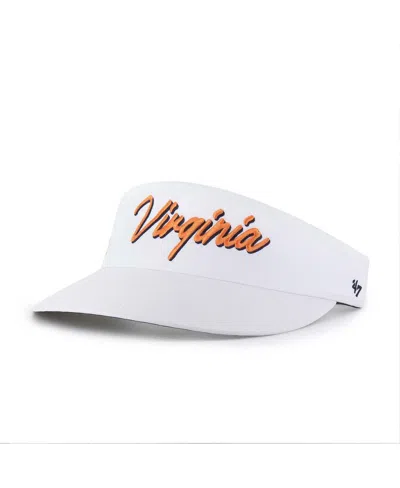 47 Brand Men's White Virginia Cavaliers Melbourne Brrr Adjustable Visor Hat
