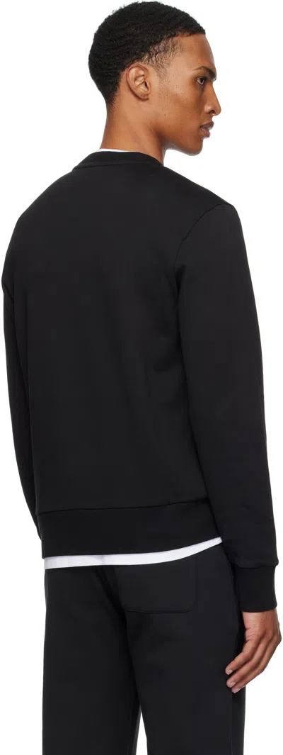 Moncler Crew Neck Cotton Sweatshirt In Black